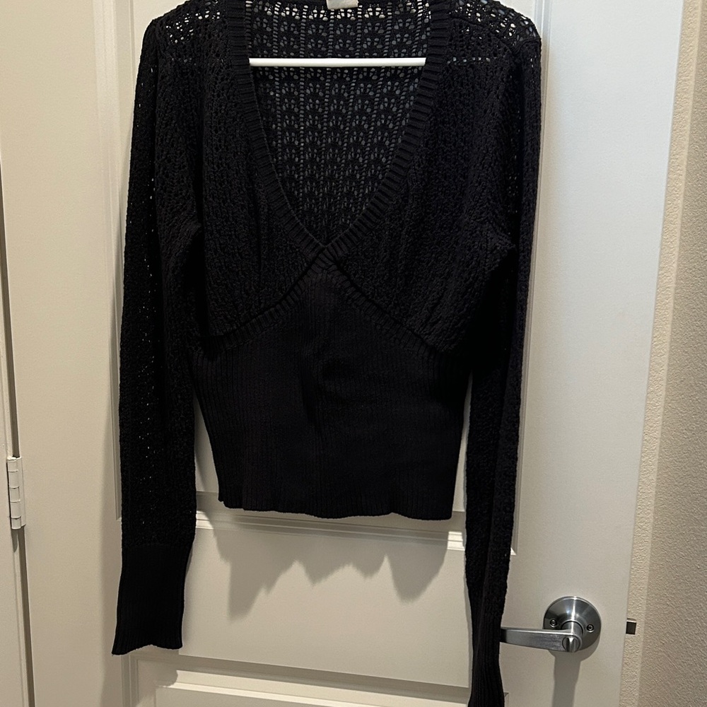 Tommy Hilfiger Black Knit Sweater (L~XL)